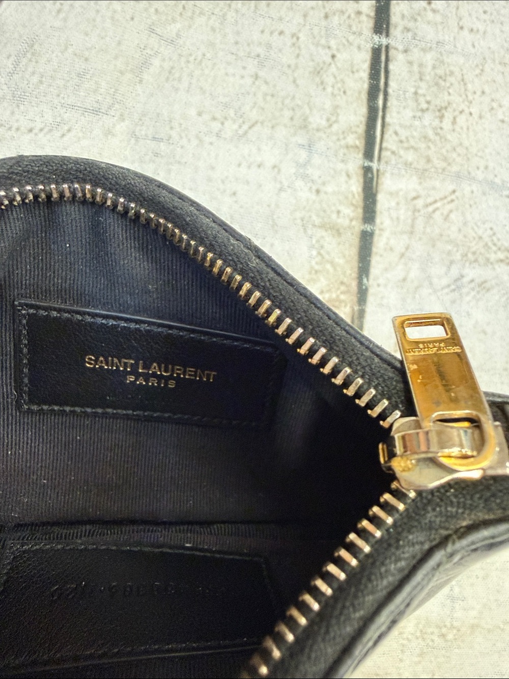 YSL Yves Saint Laurent Black Leather Key Pouch Mini Wallet - Picture 9 of 16